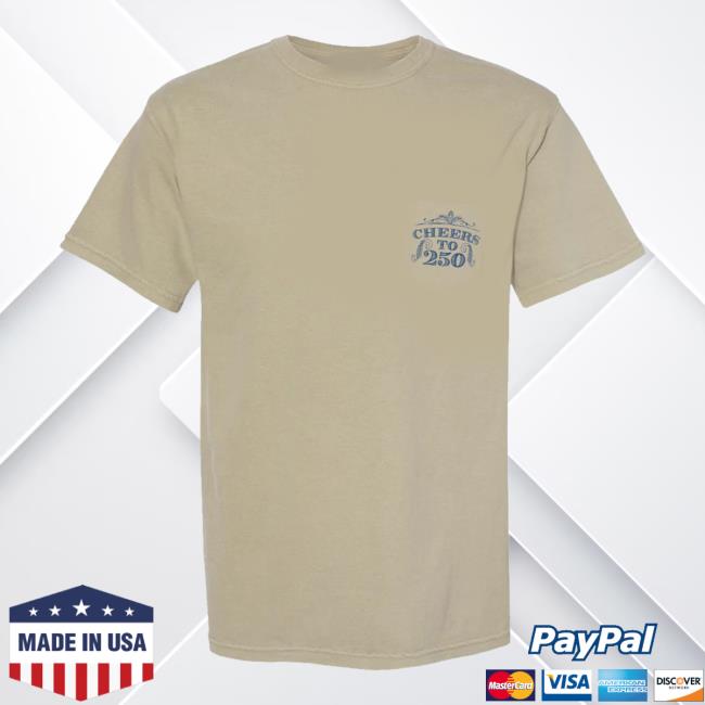 Samuel Adams Merch Shop Tan Cheers To 250 Brewer Patriot Tee Shirt 5 Samuel Adams Merch Shop Tan Cheers To 250 Brewer Patriot Tee Shirt