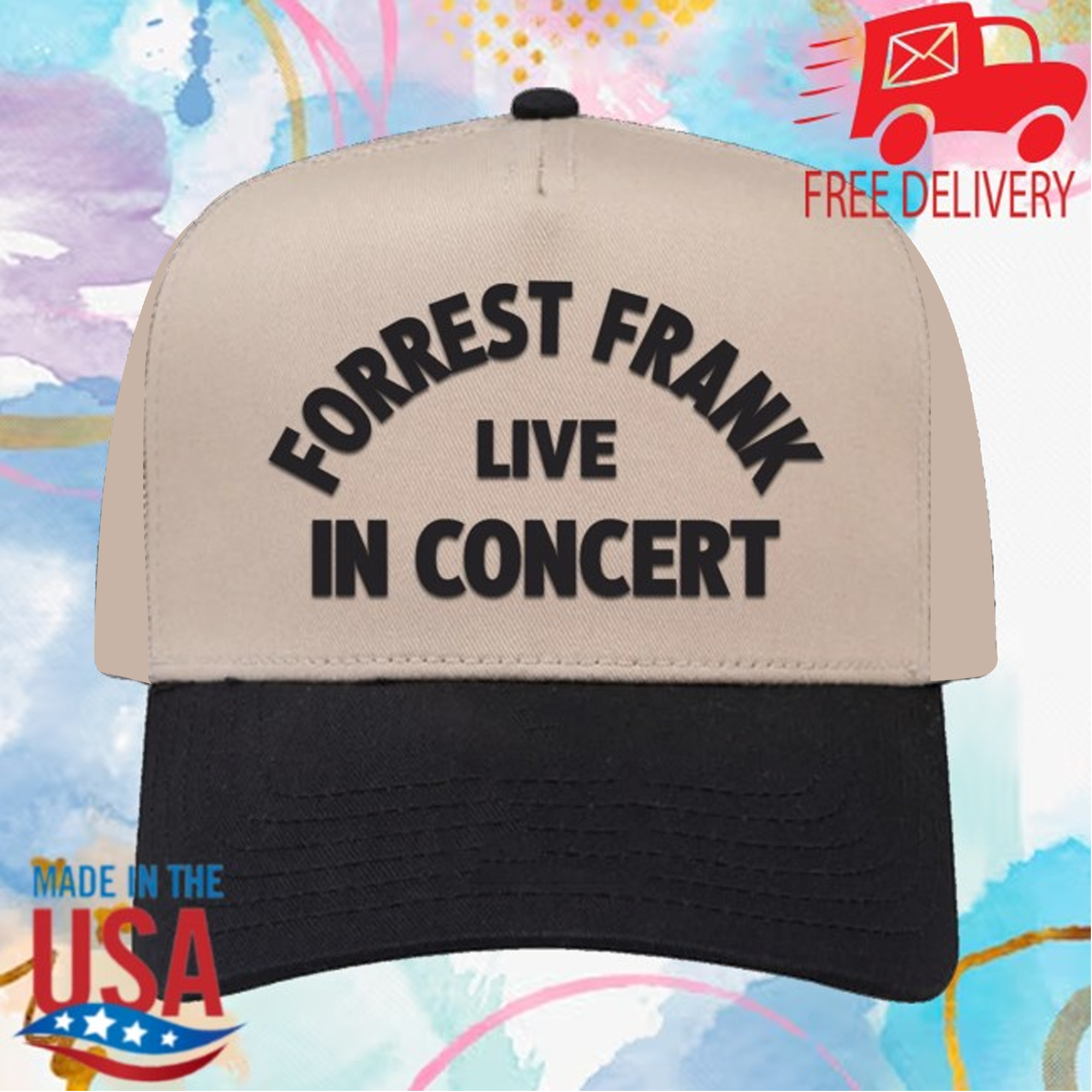 Forrest Frank Store Merch Forrest Frank Live Black & Khaki Hat Forrest Frank Store Merch Forrest Frank Live Black & Khaki Hat