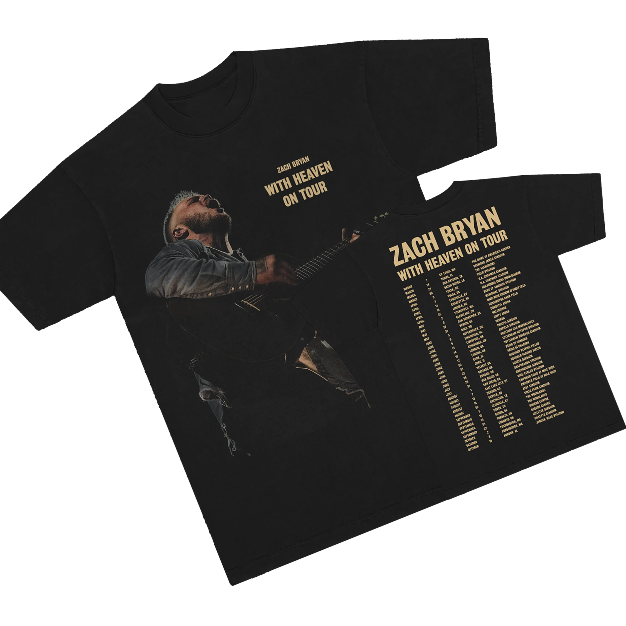 Zach Bryan Store Merch With Heaven On Top Photo Tour Tee 7 Zach Bryan Store Merch With Heaven On Top Photo Tour Tee