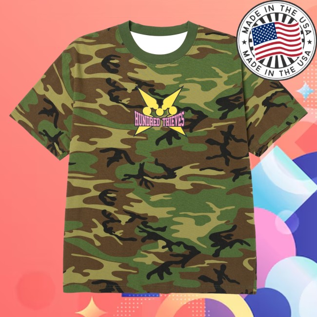 100 Thieves Merch Store 100T X Momotoys Woodland Camo T-Shirt 3 100 Thieves Merch Store 100T X Momotoys Woodland Camo T-Shirt