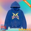 100 Thieves Merch Store 100T X Momotoys Zip-Up Hoodie Dusty Blue