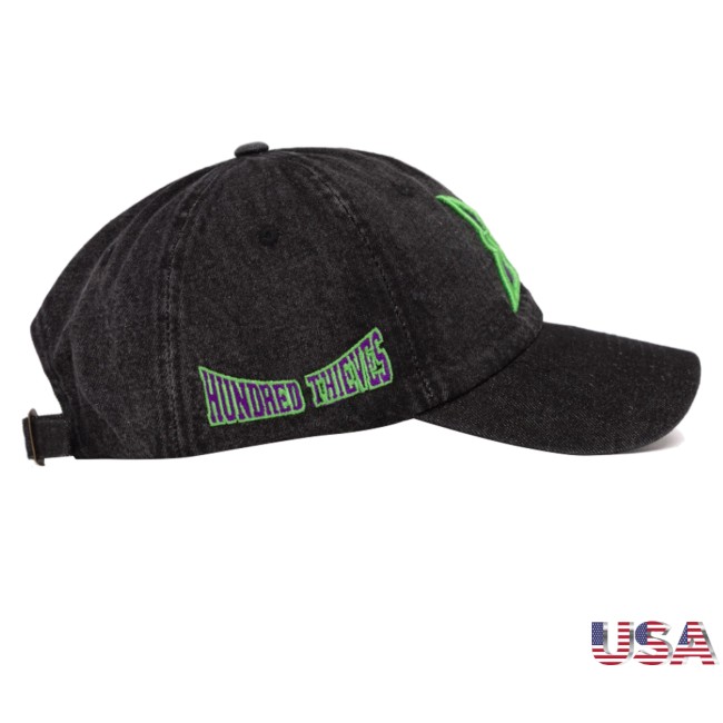 100 Thieves Store Merch 100T X Momotoys Washed Denim Dad Hat 5 100 Thieves Store Merch 100T X Momotoys Washed Denim Dad Hat