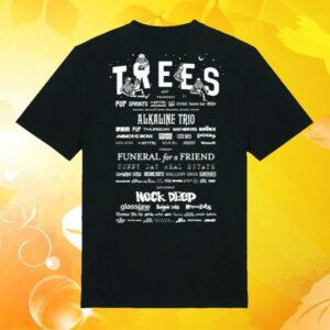 2000Trees Store Merch Skeleton 2026 Lineup Shirt Black