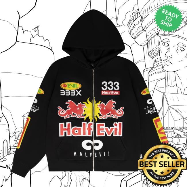 333 Halfevil Merch Racer Zip Up Hoodies 2 333 Halfevil Merch Shop Racer Zip Up Hoodie