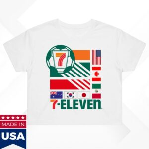 7Collection Merch Store 7-Eleven Flags Womens Crop Tee