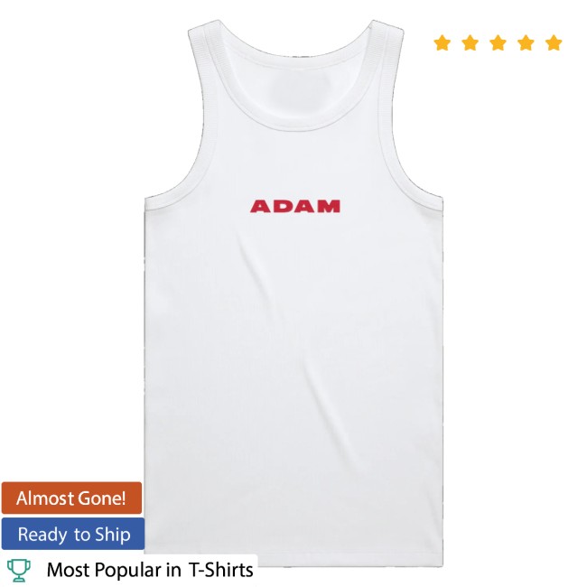 Adam Lambert Store Merch Adam Logo Classic Tank Top White 2 Adam Lambert Store Merch Adam Logo Classic Tank Top White