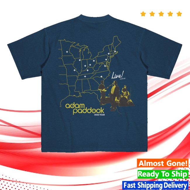Adam Paddock Store Merch Tour Map Tee 5 Adam Paddock Store Merch Tour Map Tee