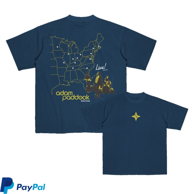Adam Paddock Store Merch Tour Map Tee 6 Adam Paddock Store Merch Tour Map Tee