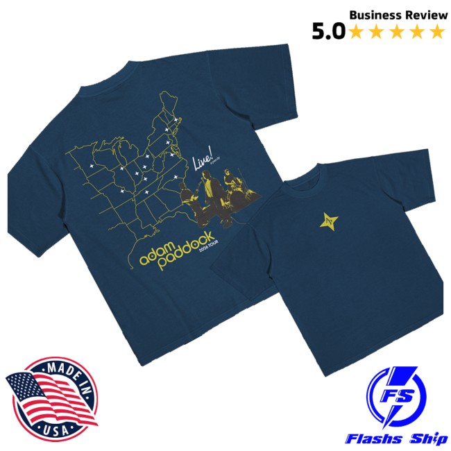 Adam Paddock Store Merch Tour Map Tee 7 Adam Paddock Store Merch Tour Map Tee