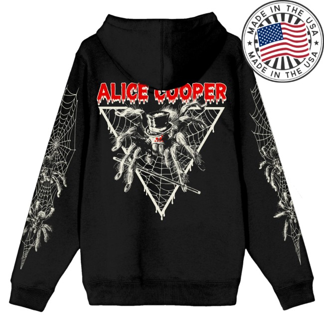 Alice Cooper Merch Store Spider Zip Hoodie