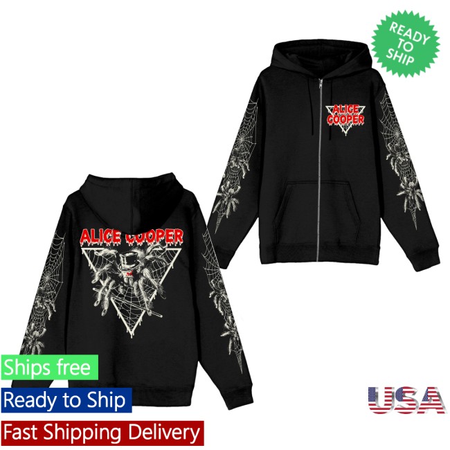 Alice Cooper Merch Store Spider Zip Hoodie