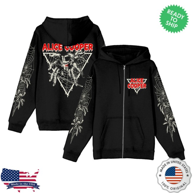 Alice Cooper Store Merch Spider Zip Hoodie