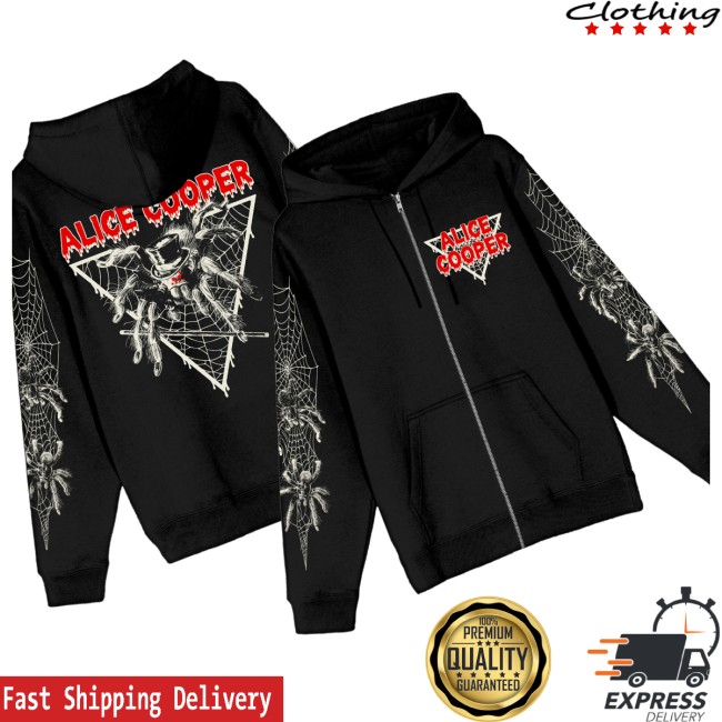 Alice Cooper Store Merch Spider Zip Hoodie