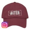Alter Merch Store Barbed Wire Cap Maroon