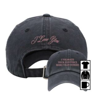 Ambientinks Merch Shop I Love You Cap Faded Black