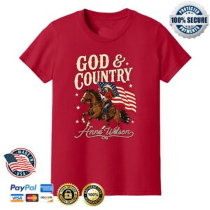 Anne Wilson Store Merch God & Country Youth Shirt (Red)