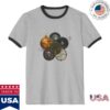 Asterverse Merch Store 6 Realms Lightlark Unisex Cotton Ringer T-Shirt Heather Grey Black