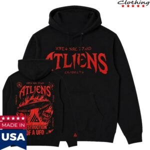 Atliens Merch Destruction Of A Ufo Hoodied