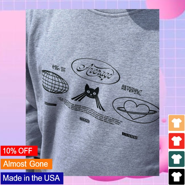 Average Rob Store Merch Space Crewneck Grey