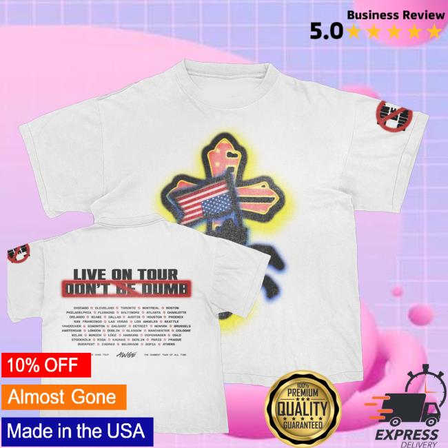 Awge Merch Shop Store Dont Be Dumb Tour Airbrush Dateback T-Shirt