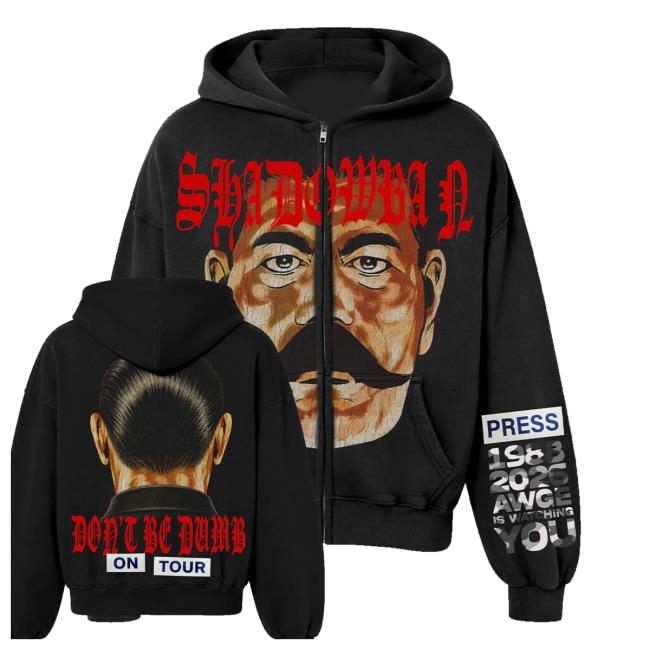 Awge Merch Shop Store Don't Be Dumb Tour Shadowban Zip Hoodie