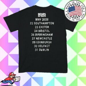 Bears In Trees Merch Store Bears In Trees Uk-Ie 2026 Tour Shirt (Black)
