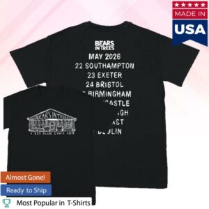 Bears In Trees Merch Store Bears In Trees Uk-Ie 2026 Tour T-Shirt Black