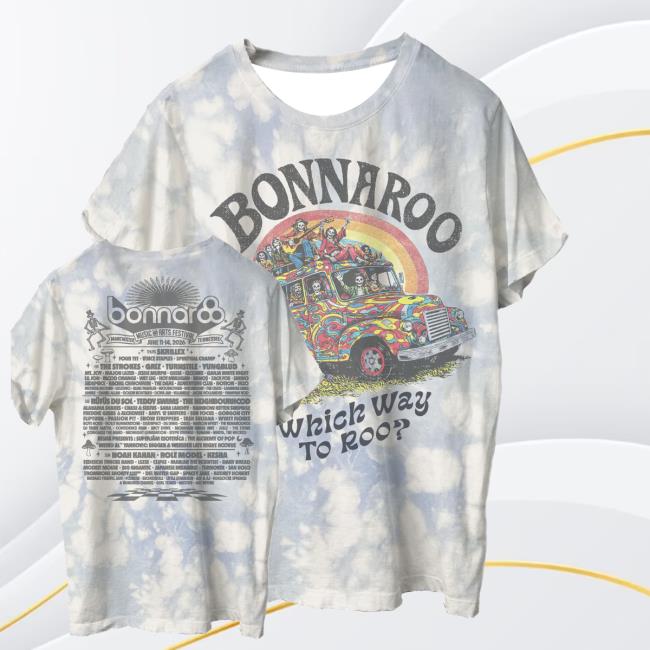 Bonnaroo Merch Shop Skeleton Bus Lineup Tee 3 Bonnaroo Merch Shop Skeleton Bus Lineup Tee