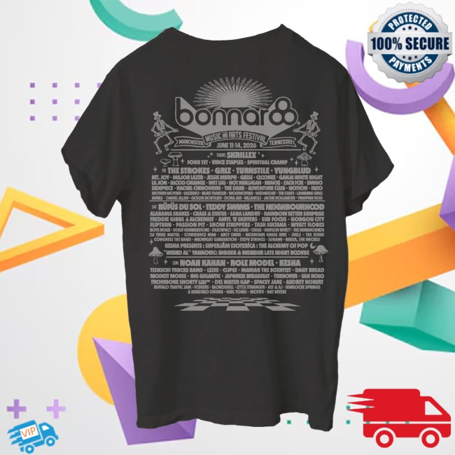 Bonnaroo Music & Arts Festival Store Merch Bobble Head Lineup Tee 4 Bonnaroo Music & Arts Festival Store Merch Bobble Head Lineup Tee