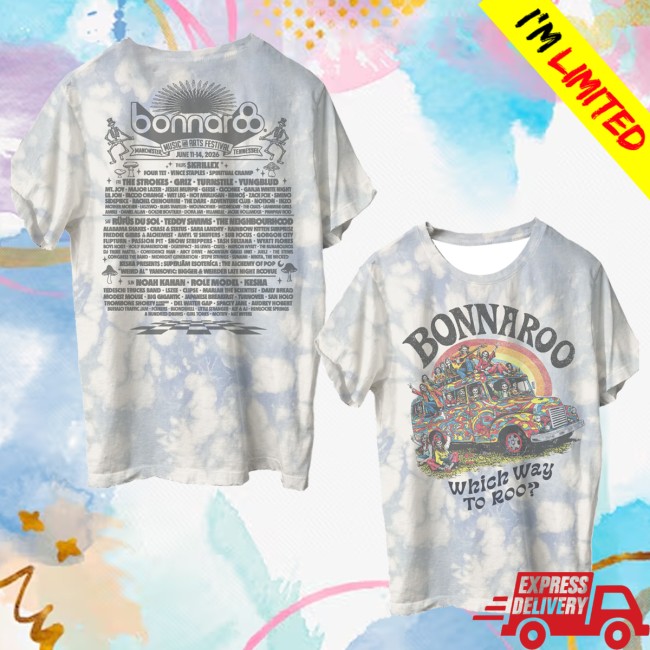 Bonnaroo Music & Arts Festival Store Merch Skeleton Bus Lineup Tee 6 Bonnaroo Music & Arts Festival Store Merch Skeleton Bus Lineup Tee