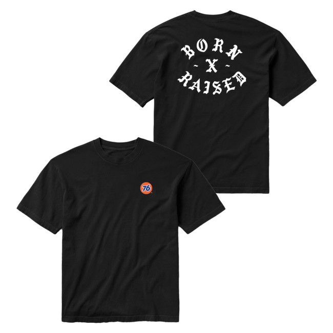 Born X Raised Merch Store Born X Raised + 76 Rocker Tee Black 5 Born X Raised Merch Store Born X Raised + 76 Rocker Tee Black