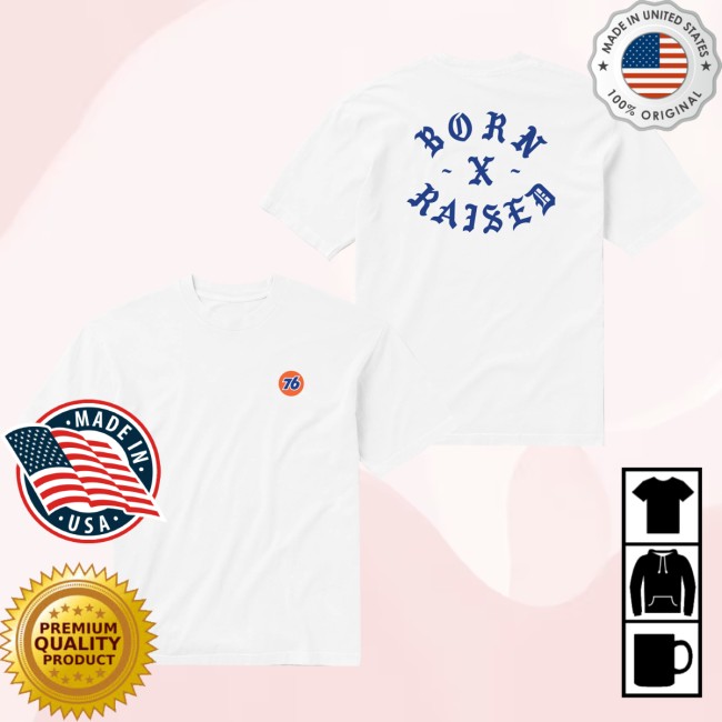 Born X Raised Merch Store Born X Raised + 76 Rocker Tee White 5 Born X Raised Merch Store Born X Raised + 76 Rocker Tee White