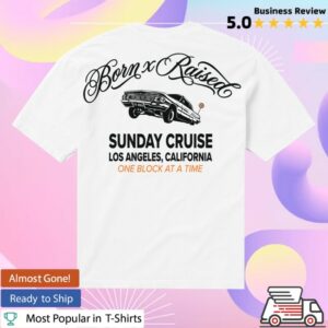 Born X Raised Store Merch Born X Raised + 76 Sunday Cruise Shirt White