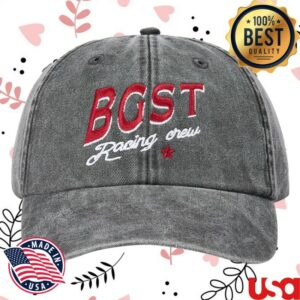Boys Get Sad Too Merch Store Racing Crew Cap Vintage Black