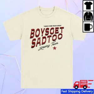 Boys Get Sad Too Merch Store Racing Team Tee Off White