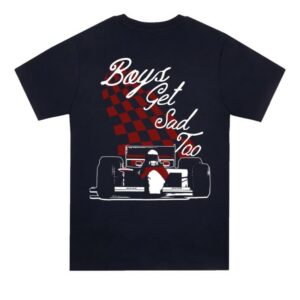 Boys Get Sad Too Store Merch Flag Shirt Black