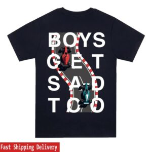 Boys Get Sad Too Store Merch Racing Car Shirt Black
