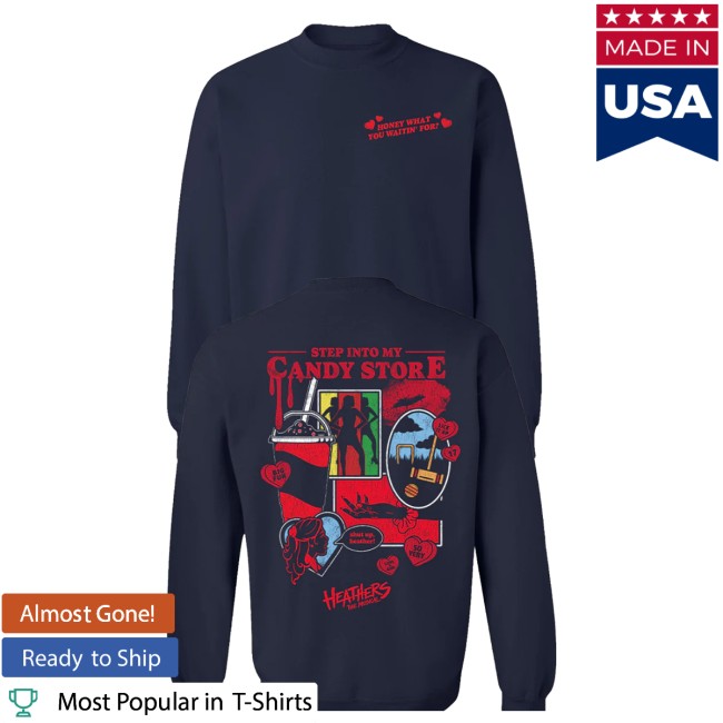 Broadway World Shop Store Merch Heathers The Musical Candy Store Crewneck 5 Broadway World Shop Store Merch Heathers The Musical Candy Store Crewneck