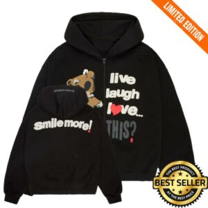 Brokenplanet Shop Merch Store Live Laugh Love Zip-Up Hoodie