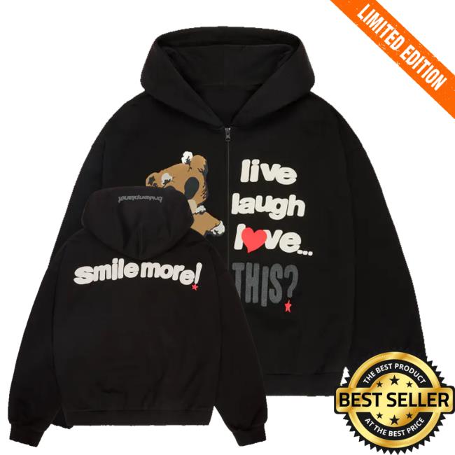 Brokenplanet Shop Merch Store Live Laugh Love Zip-Up Hoodie