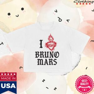 Bruno Mars Merch Shop I Heart Bruno Cropped Tee