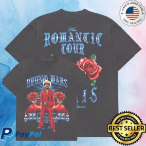 Bruno Mars Merch Shop Paris The Romantic Limited Edition Tour Tee