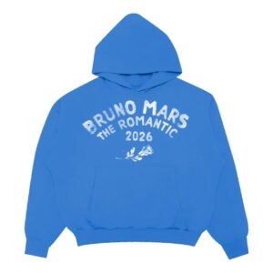 Bruno Mars Store Merch The Romantic Tour Blue Hoodie