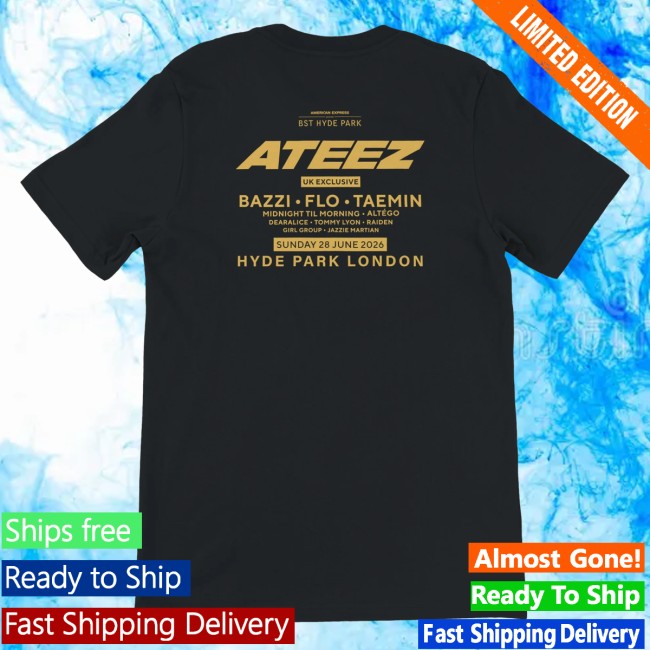 Bst Hyde Park Merch Store Bst Hyde Park 2026 Ateez Event T-Shirt