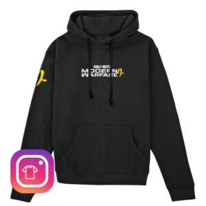 Call Of Duty Merch Shop Modern Warfare 4 Logo Black Pullover Hoodie