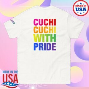 Charo Merch Store Cuchi-Cuchi With Pride White Shirt
