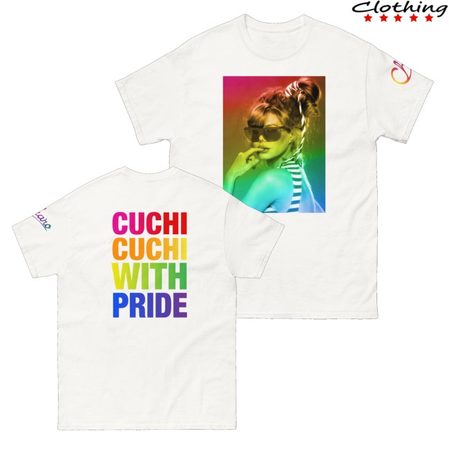 Charo Merch Store Cuchi-Cuchi With Pride White Shirt 5 Charo Merch Store Cuchi-Cuchi With Pride White Shirt