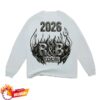 Chris Brown Store Merch Chris Brown R&B Tour Flame White Longsleeve Tee