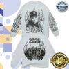 Chris Brown Store Merch Chris Brown R&B Tour Flame White Longsleeve Tee
