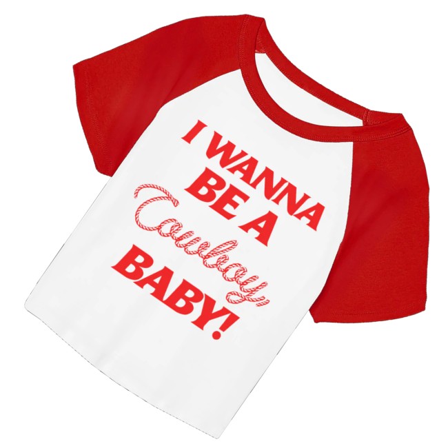 Cmat Merch Store Cowboy Raglan Baby T-Shirt White Red 3 Cmat Merch Store Cowboy Raglan Baby T-Shirt White Red